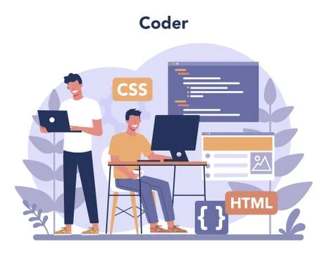 Typersetter concept. Website constructing. Process of creating website イラスト素材