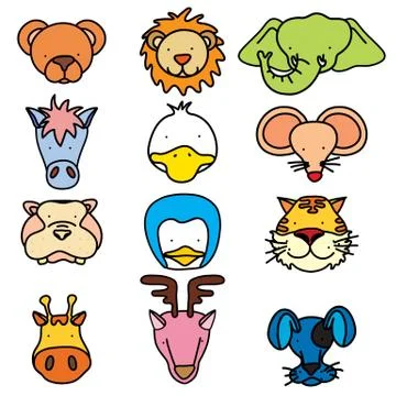 Types of animals Stock Illustration