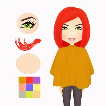 Types of beauty Stock Illustration
