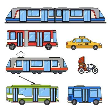 Types of city transport Stock Illustration
