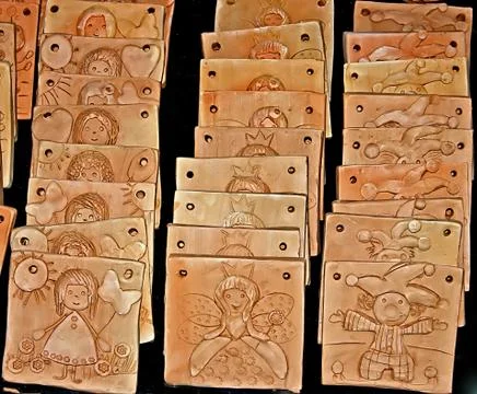 Types of clay 9 Stock Photos