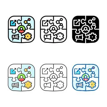 Types content syndication lead color icon vector Stock Illustration