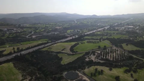 Types of Cyprus in the mountains. Diverse landscape in nature. Vídeo Stock 168122919