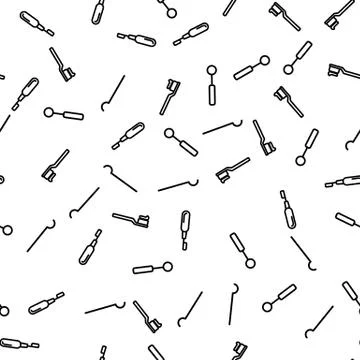 Types Of Dental Equipment Seamless Pattern Vector Stockillustratie