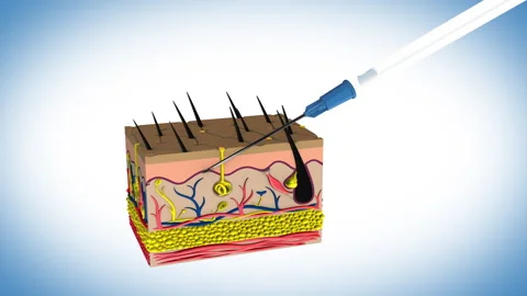 Types of Injections - 25 degrees Intravenous Stock Footage 259094108