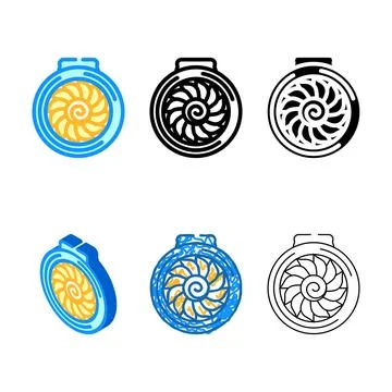 Types jet engine aeronautical engineer color icon vector 스톡 일러스트