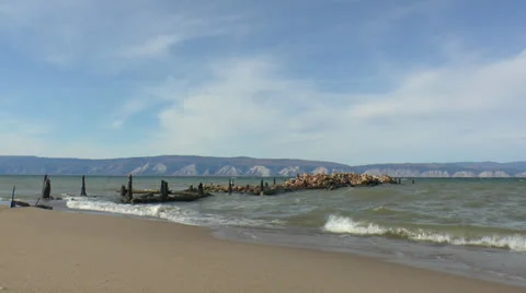 Types of Lake Baikal Stock Footage 24281165