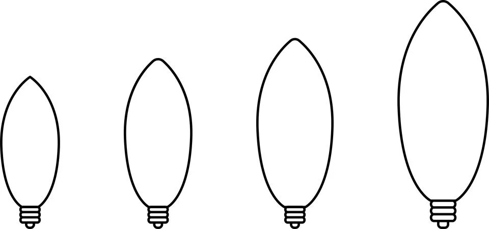 Types of light bulbs, idea sign icon set. Bulb icon collection Vector 스톡 일러스트