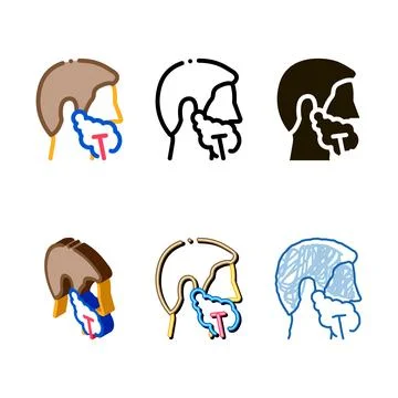 Types man shaving with razor icon outline Stock-Illustration