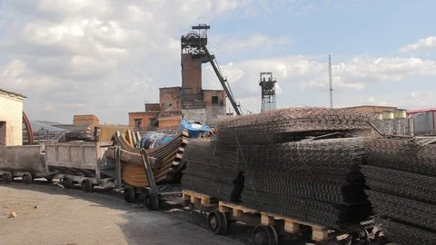 Types of modern coal mines Stockbeeldmateriaal 74490568