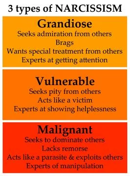 Types narcissism Stock Illustration
