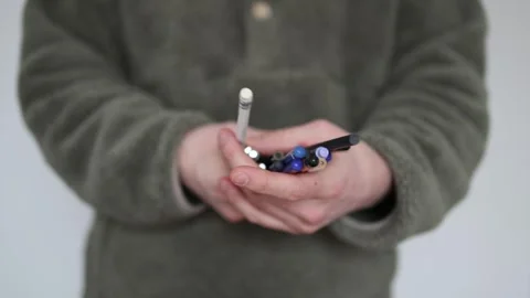 Types of Pens for Writing Drawing and More Stockbeeldmateriaal 345723867