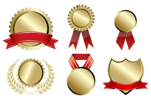 Types of prizes Stock Illustration