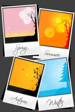 Types of season Illustrazione stock