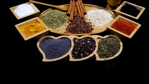Types Of Spices Video stock 332943213