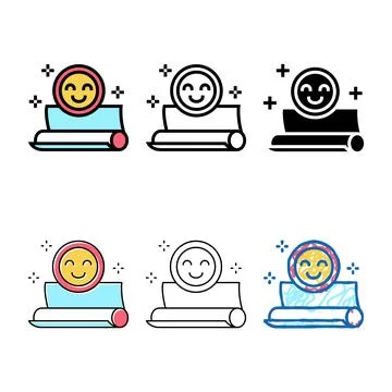 Types textile roll color icon vector Stock Illustration