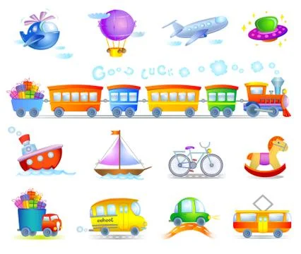 Types of transport Stock Illustration