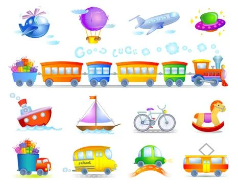 Types of transport Stock Illustration