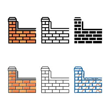 Types waterproofing terrace building structure color icon vector Ilustración de archivo