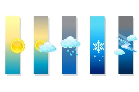 Types of weather Stock Illustration