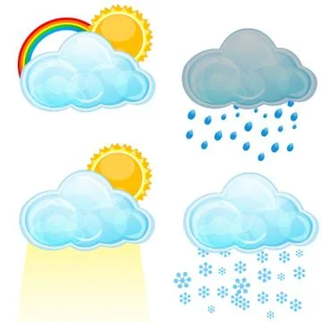 Types of weather Stock Illustration