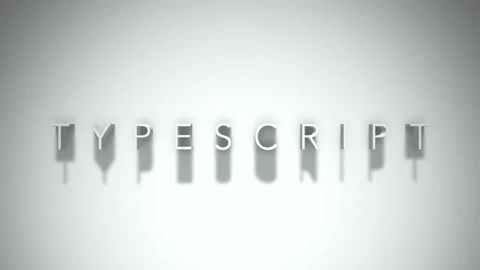 Typescript 3D title animation with shadows on a white background 库存影片 297274704