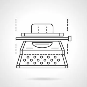 Typescript equipment flat line vector icon Stock Illustration