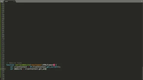TypeScript Programming Language Source Code Typing Effect. TypeScript Program Stock Footage 147957658