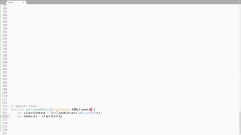 TypeScript Programming Language Source Code Typing Effect. TypeScript Program Stock Footage 147957660