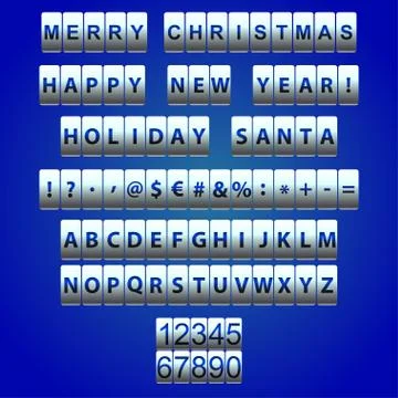 Typesetting on the counter with changeable letters Stock Illustration