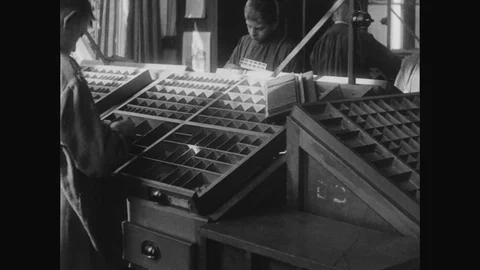 Typesetting Vocational Education Class Stock Footage 88553682