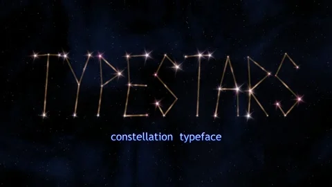 Typestars - constellation typeface 스톡 After Effects
