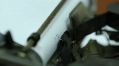 Typewrite paper close up Stock Footage 41212134