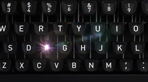 Typewriter with Blog buttons Stock Footage 62057129