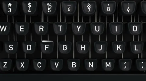 Typewriter with Blog buttons Stock Footage 62305761