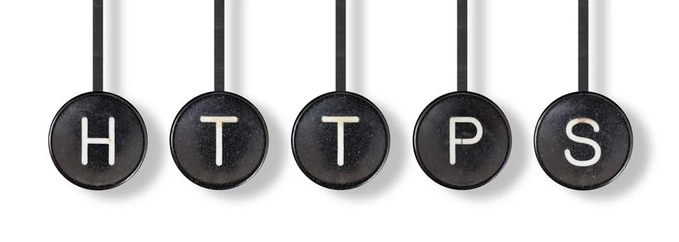 Typewriter buttons, isolated - Https Stock Photos