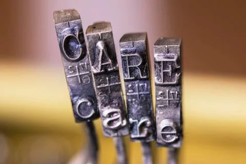 Typewriter CARE Stock Photos