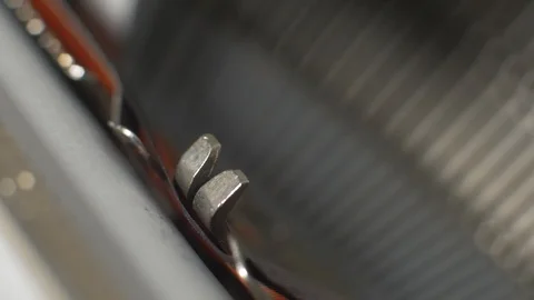 Typewriter, close up of metal types Video stock 87350141