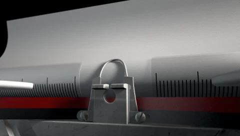 Typewriter Closeup Stock Illustration