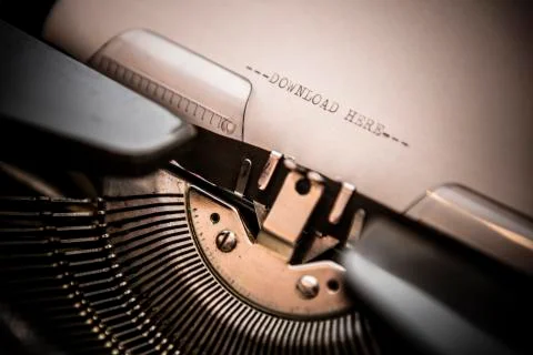 Typewriter closeup shot Stock Photos