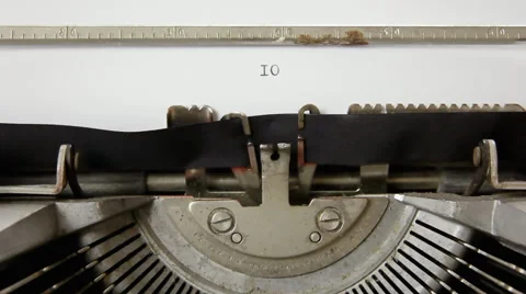 Typewriter countdown numbers Stock Footage 64528373