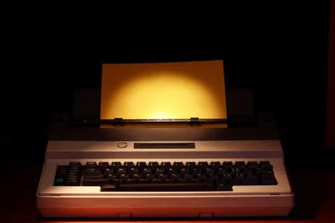 Typewriter on dark Stock Photos