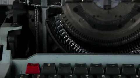 Typewriter dolly close up Stock Footage 45446841