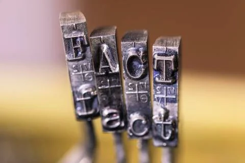 Typewriter FACT Foto stock