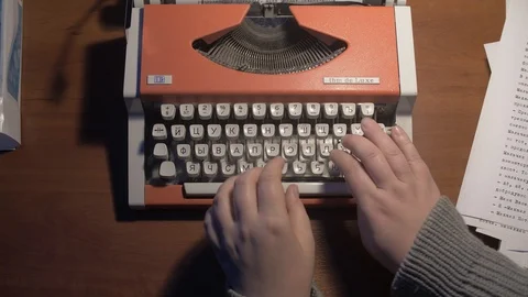 Typewriter Stock Footage 122498334