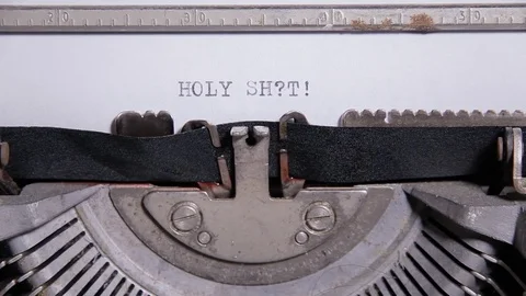 Typewriter holy shit Stock Footage