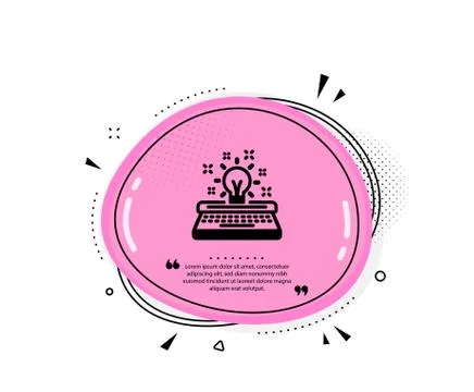 Typewriter icon. Creativity sign. Vector Stock Illustration