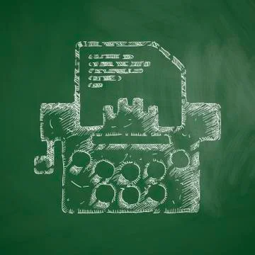 Typewriter icon Illustrazione stock