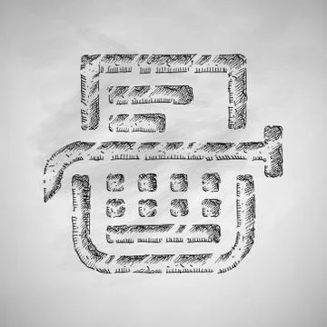 Typewriter icon Illustrazione stock