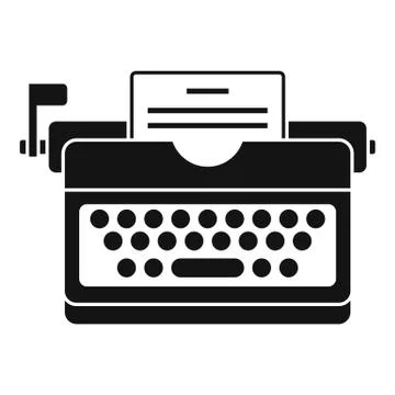 Typewriter icon, simple style Stock Illustration